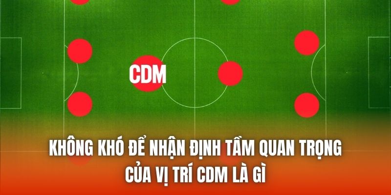 Không khó để nhận định tầm quan trọng của vị trí CDM là gì